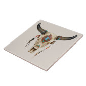 Carreau Crâne animal tribal (Côté)