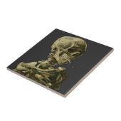 Carreau Crâne avec cigarette par Van Gogh (Côté)