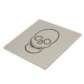 Carreau Crâne - Bone White et Bat Black (Côté)