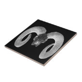 Carreau crâne de chèvre unique et artisanal (Côté)