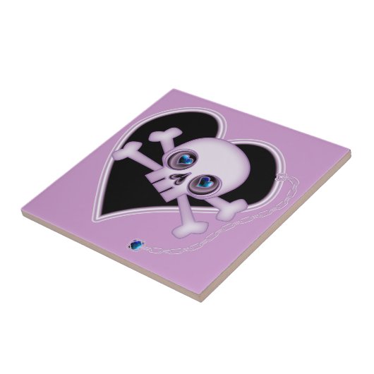 Carreau Crâne de néon pourpre (Côté)