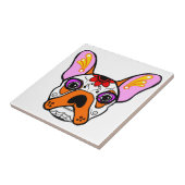 Carreau Crâne de sucre de bouledogue français (Côté)