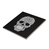 Carreau Crâne de tourbillonnement blanc de sucre sur le (Côté)