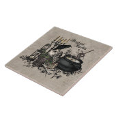 Carreau Crâne d'Halloween vintage moderne (Côté)