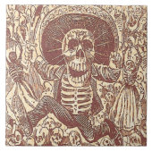 Carreau Crâne d'Oaxaca, La Calavera Oaxaqueña (Devant)