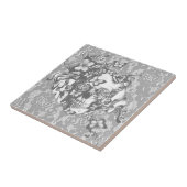 Carreau Crâne gris pâle de dentelle de papillon (Côté)