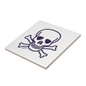 Carreau Crâne n Bones blanc petite tuile (Côté)