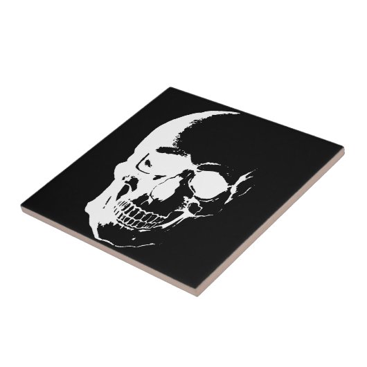Carreau Crâne noir et blanc (Côté)