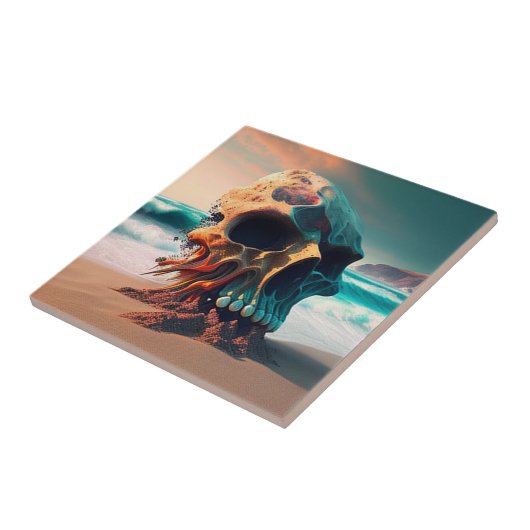 Carreau Crâne sur la plage (Côté)