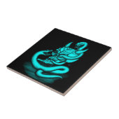 Carreau Crâne - Tête diabolique avec serpent (Côté)