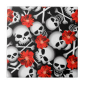 Carreau Crânes et fleurs (Devant)