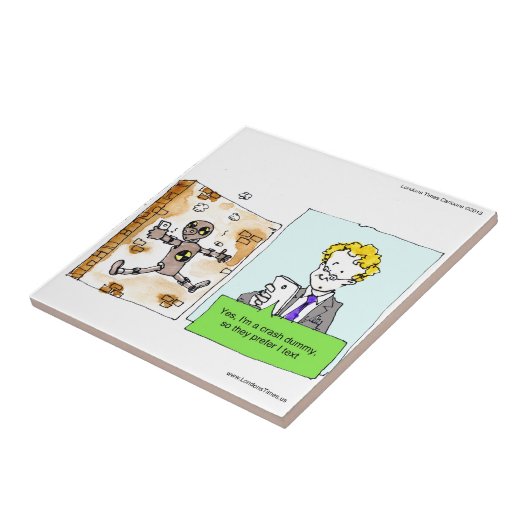 Carreau Crash Texte idiot drôle (Côté)