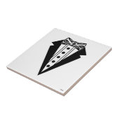 Carreau Cravate Bow noir et blanc avec Tux (Côté)