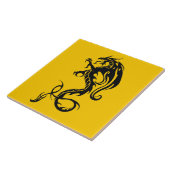 Carreau Crayon Dragon Noir gauche face à la dalle (Côté)