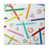 Carreau Crayons colorés Enfants Motifs (Devant)