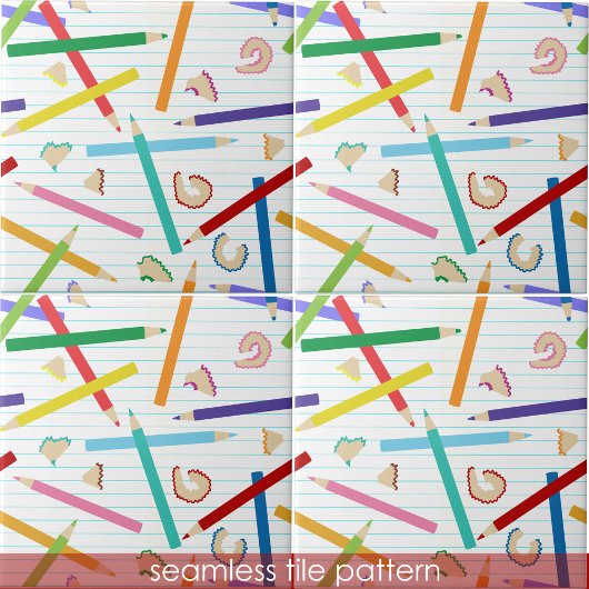 Carreau Crayons colorés Enfants Motifs