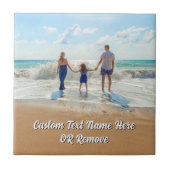 Carreau Create Your Own Photo Ceramic Tile Gift with Text (Devant)