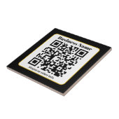 Carreau Create Your Own QR Code | Black White Gold Border (Côté)