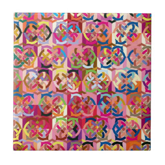 Carreau Création colorée "connexions de motif de couleur "