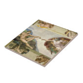 Carreau Création de l'homme par Michel-Ange (Création d'Ad (Côté)