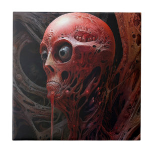 Carreau Créature Alien Sci-fi Horreur Art