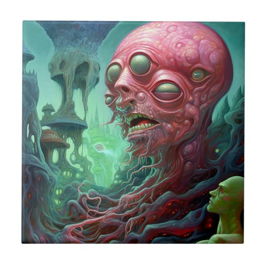 Carreau Créature Alien Surreal Horror Art (Devant)