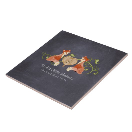 Carreau Créatures animales boisées, renard n vignes Nouvea (Côté)