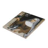 Carreau Créatures de Dieu (Nonne chrétienne nourrissant le (Côté)