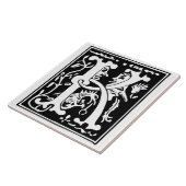 Carreau Créatures mythiques du XVIe siècle Capitale décora (Côté)