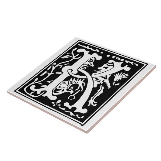 Carreau Créatures mythiques du XVIe siècle Capitale décora (Côté)