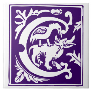Carreau Créatures mythiques du XVIe siècle Capitale décora