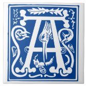 Carreau Créatures mythiques du XVIe siècle Capitale décora (Devant)