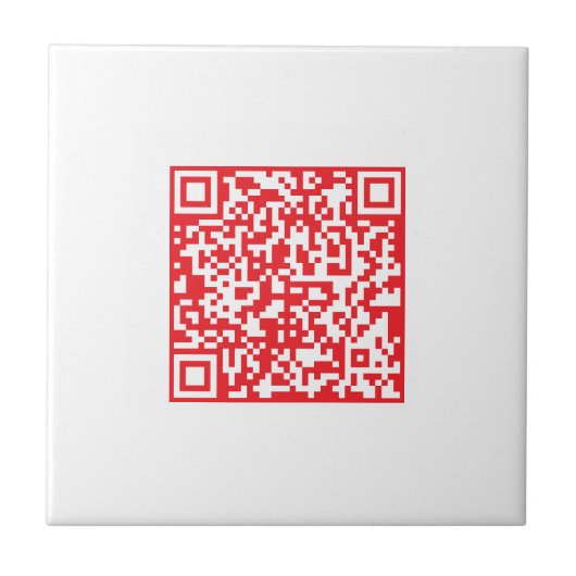 Carreau Créer un code QR rouge numérisable (modifiable) (Devant)