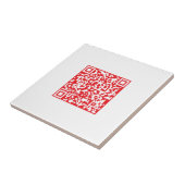 Carreau Créer un code QR rouge numérisable (modifiable) (Côté)