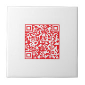 Carreau Créer un code QR rouge scannable (modifiable) (Devant)