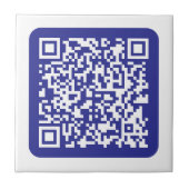 Carreau Créer un code QR scannable | Bleu foncé modifiable (Devant)