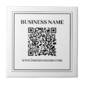 Carreau Créer un code QR scannable | Noir & Blanc (Devant)