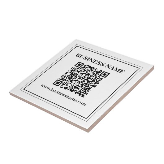 Carreau Créer un code QR scannable | Noir & Blanc (Côté)