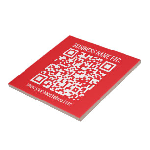 Carreau Créez instantanément votre propre code QR   Rouge 