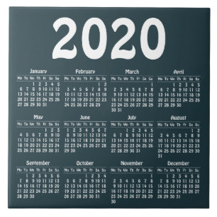 Carreau Créez votre propre calendrier 2020