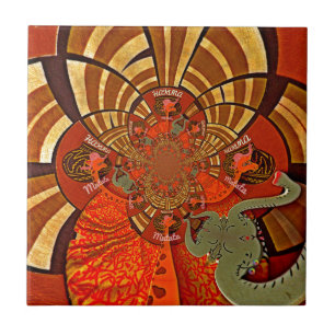 Carreau Créez votre propre Giraffe africaine unique design