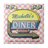 Carreau Créez votre propre rétro signe fait sur commande (Devant)