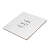 Carreau Créez votre propre texte inspiré en trois mots (Côté)