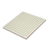 Carreau Crème douce et bleu marine À damiers Motif Retro (Côté)