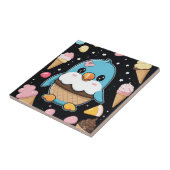 Carreau Crème glacée Penguin Kawaii (Côté)