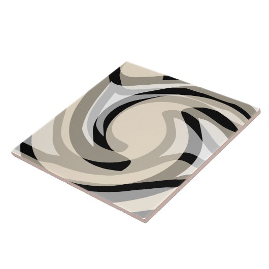 Carreau Crème noire et gris (Côté)