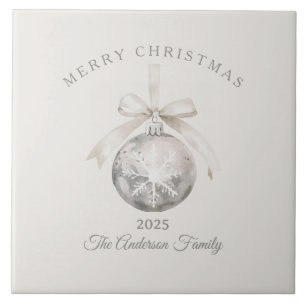 Carreau crème personnalisée ornement rustique cadeau de No