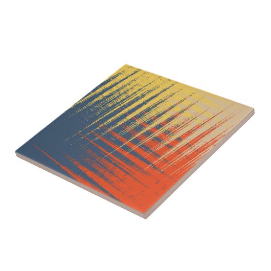 Carreau Crème rouge jaune bleu (Côté)