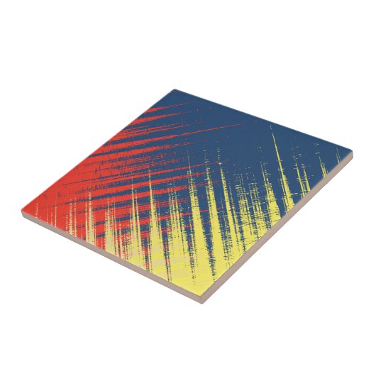 Carreau Crème rouge jaune bleu (Côté)