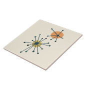 Carreau Crème Starburst Atomique du Milieu de Siècle, Sarc (Côté)